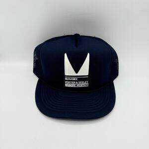 Vintage Porter & Seeley Engineers Architects Hat Trucker Snapback Mesh 80s 90s